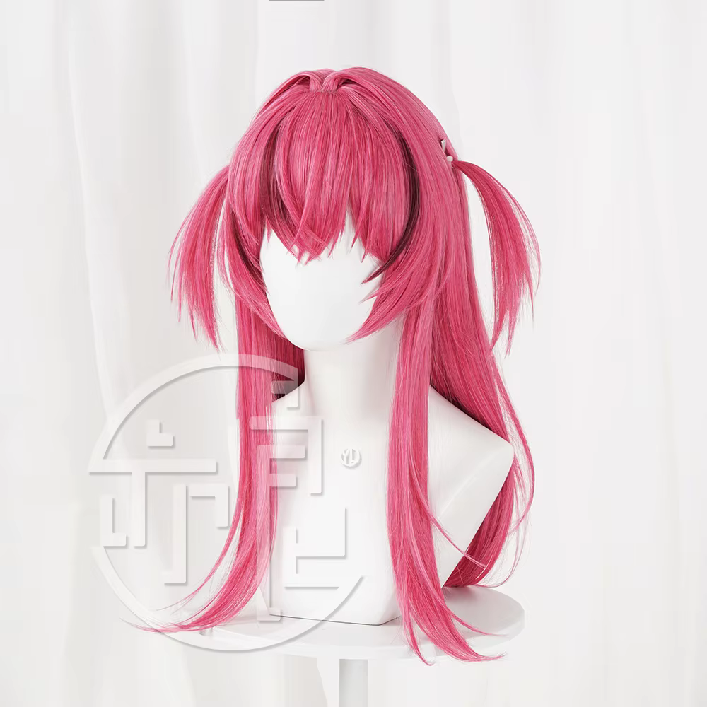 Nikke: déesse de la victoire mât Cosplay perruque romantique femme de chambre mât 60 cm longue ligne droite pastèque cheveux synthétiques résistant à la chaleur