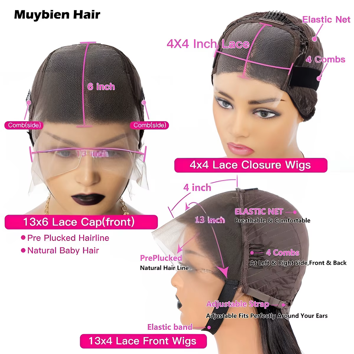 Perruque Lace Front sans colle