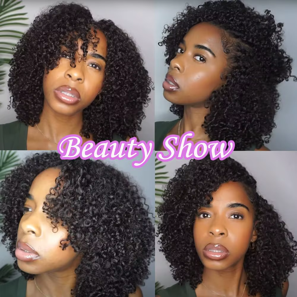 Extensions de cheveux humains bouclés afro kinky pré-séparées sans nœuds pour femmes noires