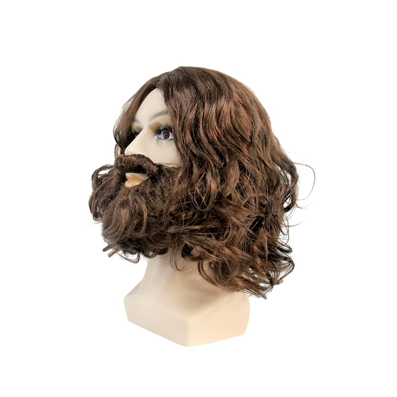 Perruque de cosplay bouclée pour homme