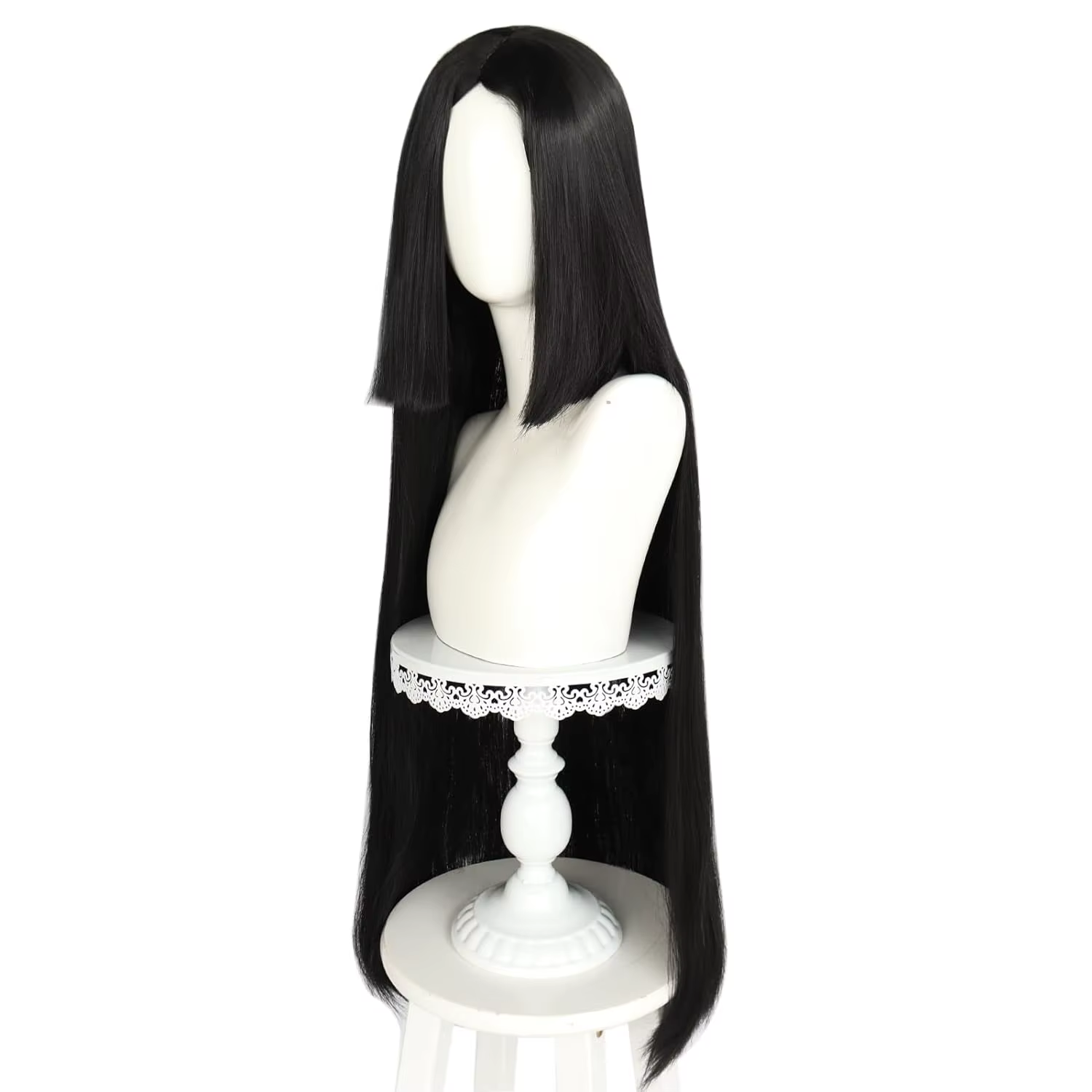 Boa Hancock-Perruque Synthétique Longue Noire Lisse pour Femme