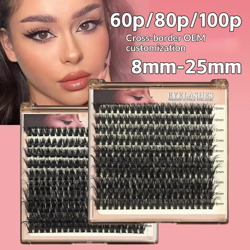 Clusters de cils épais et volumineux pour extension de cils DIY