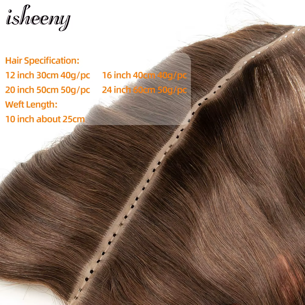 Extensions de cheveux humains de trame de trou Invisible 12 "-24" double onglet