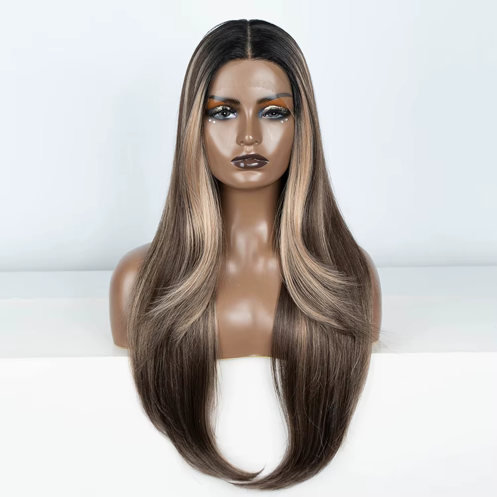 Perruque Lace Front Wig synthétique sans colle