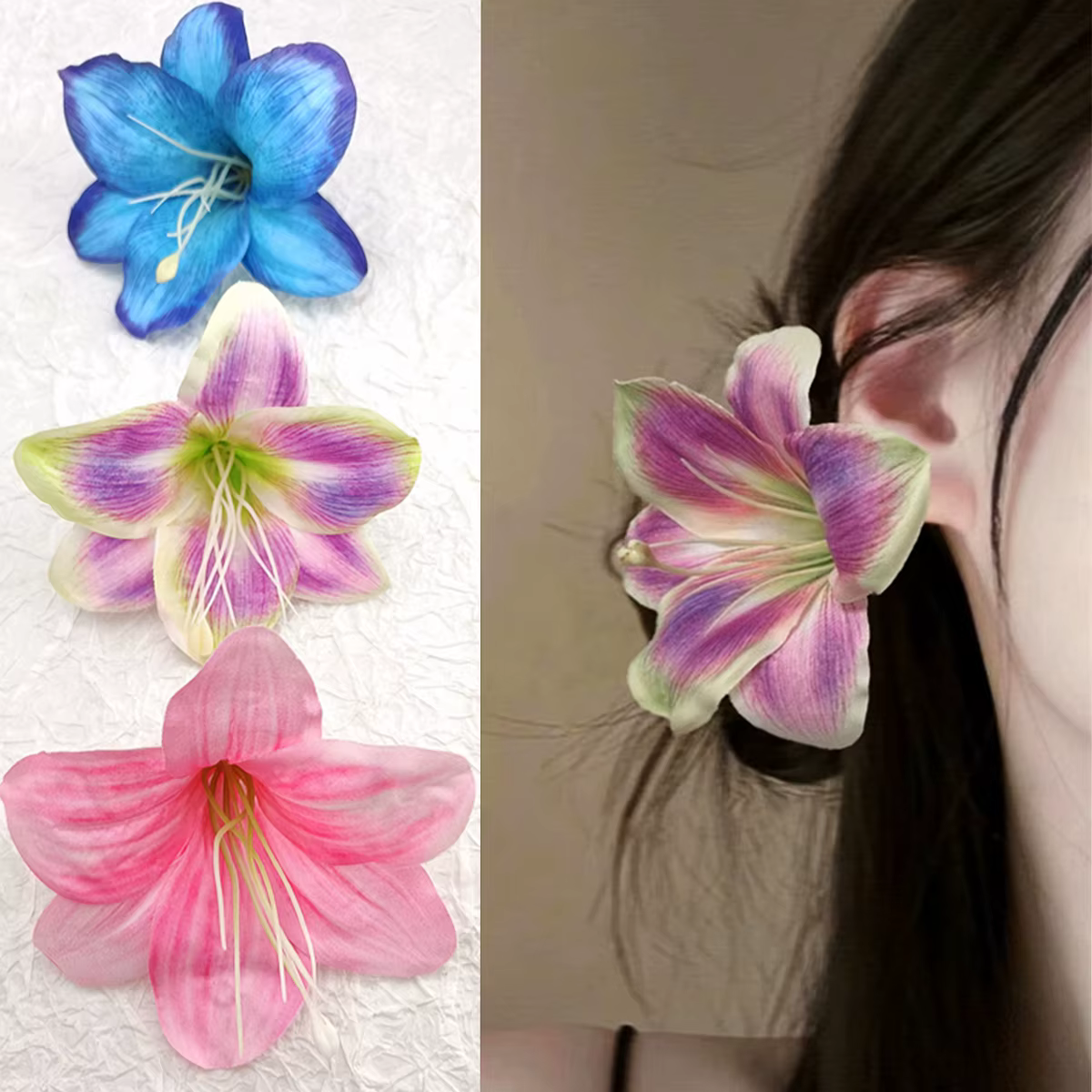 Barrettes à cheveux fleurs de lys