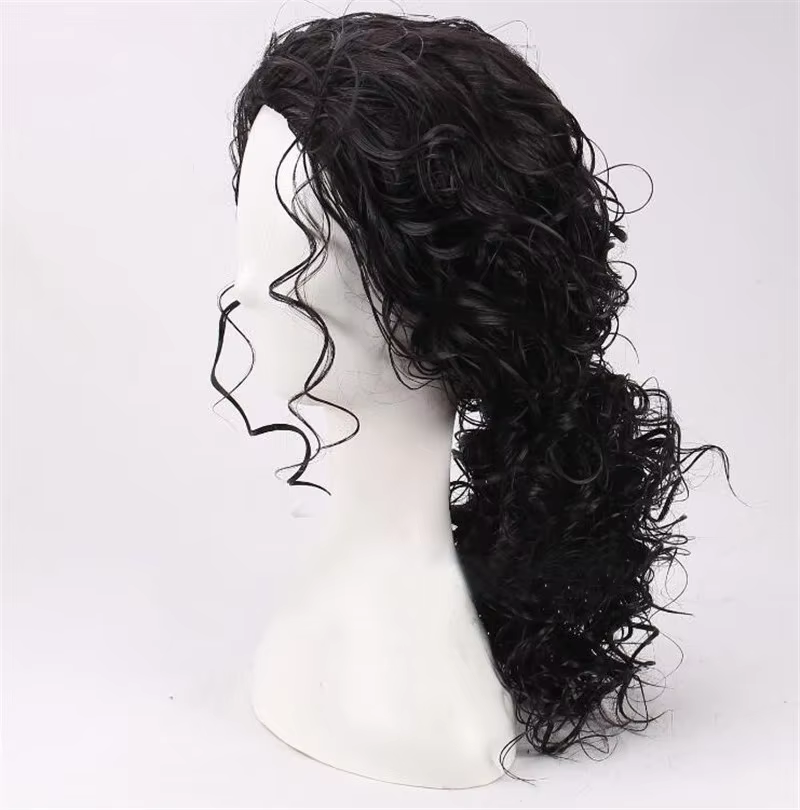 Perruque noire Michael Jackson 2026 pour cosplay