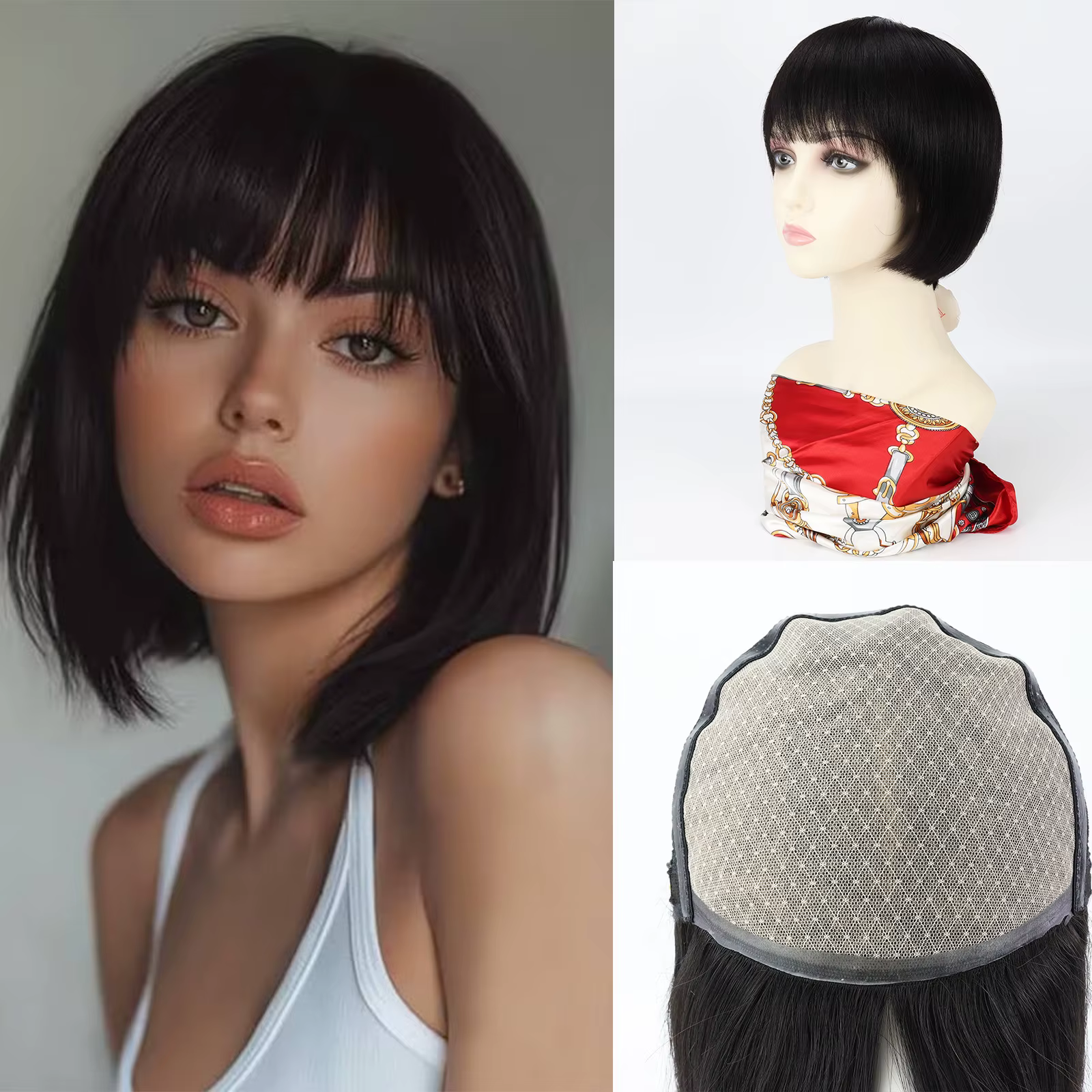 Perruque Pixie en Cheveux Humains Vierges