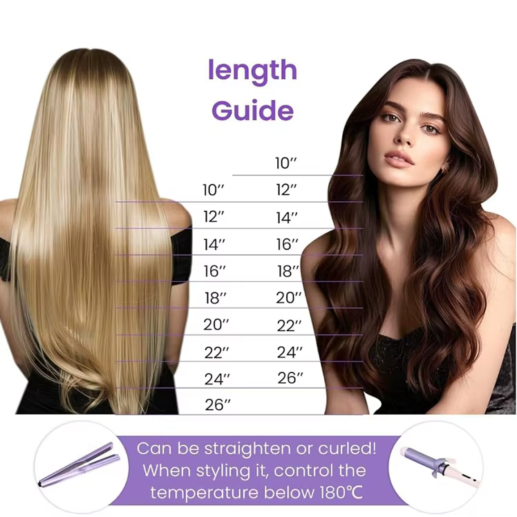 Extensions de cheveux à pointe en U