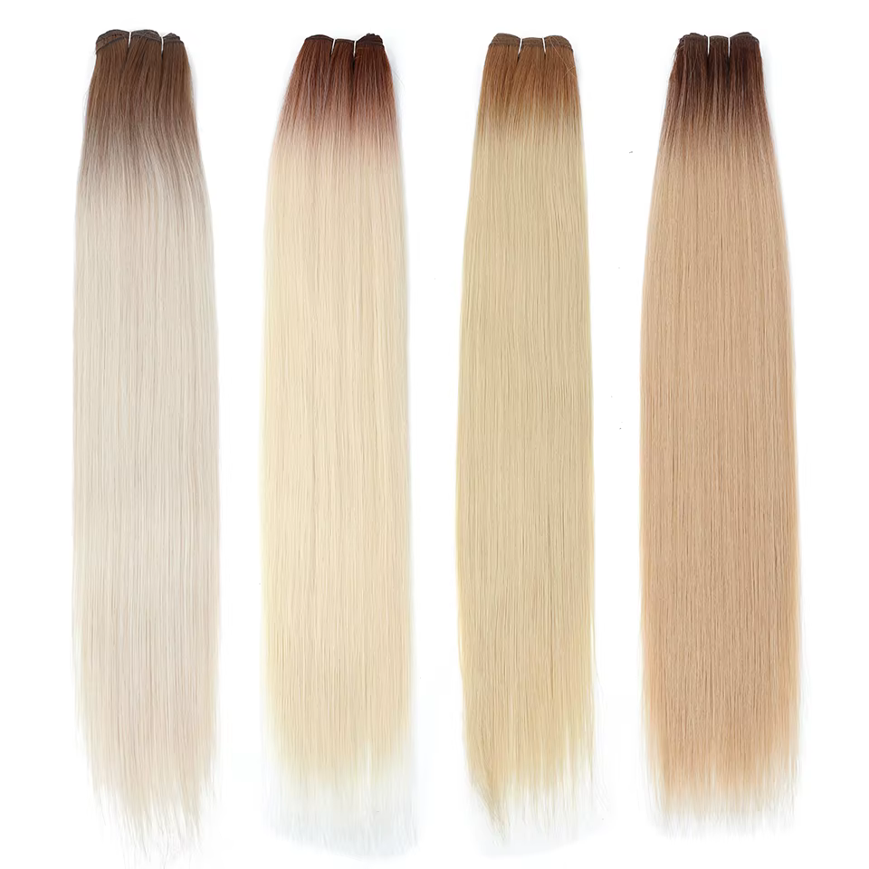 Extensions de cheveux synthétiques lisses Bio