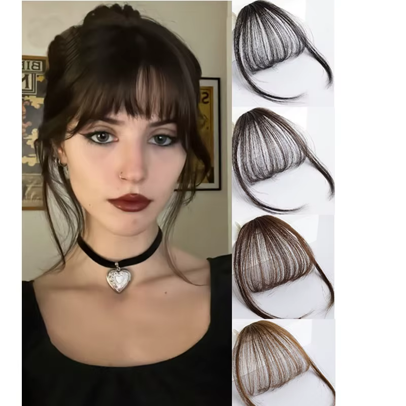 H & STAR synthétique 3D court Air cheveux frange avec pince dans les Extensions