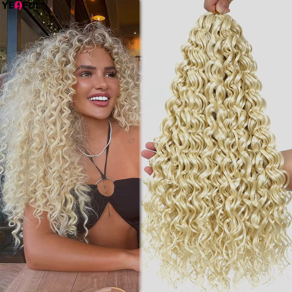 Extensions de cheveux au crochet ondulés style Beach Curl