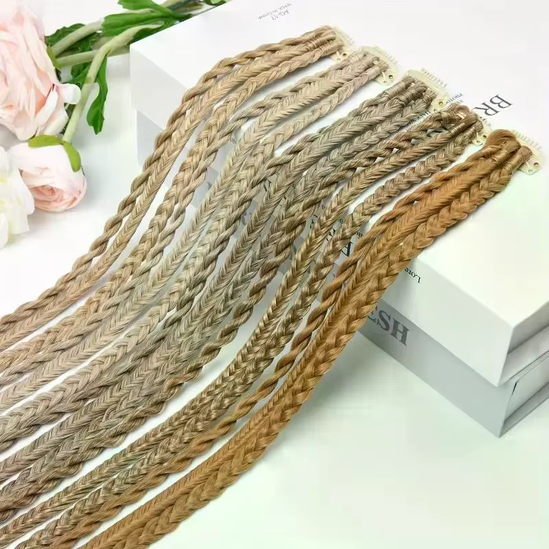 1 Paire de Tresses Synthétiques avec Clip