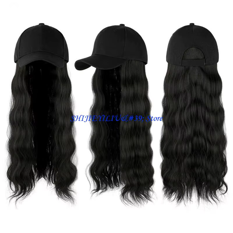 E21F – casquette Baseball avec Extensions cheveux pour femmes