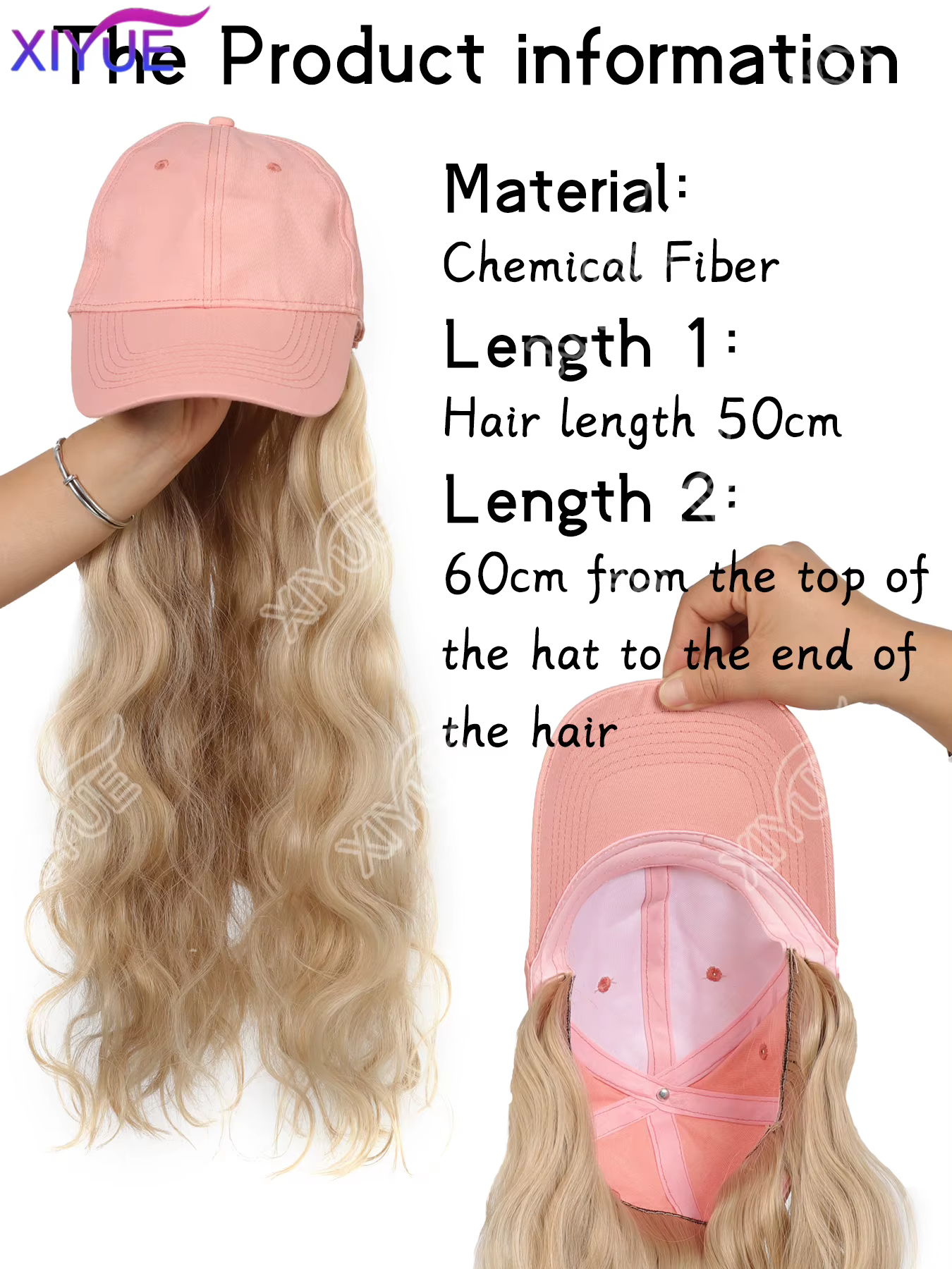 Perruque de chapeau rose pour femmes