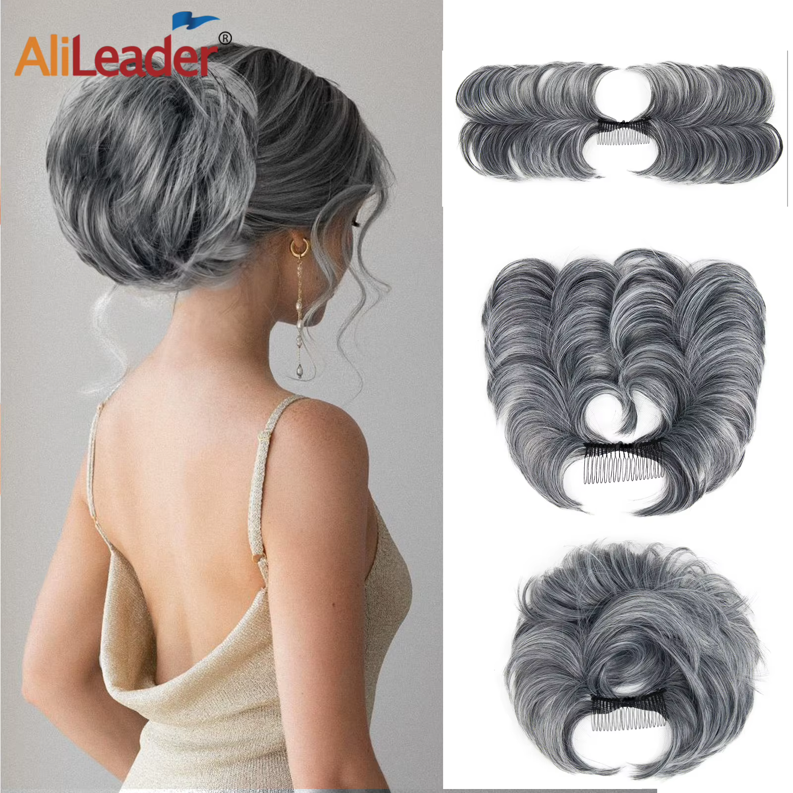 Postiche chignon décoiffé bon marché pour femme