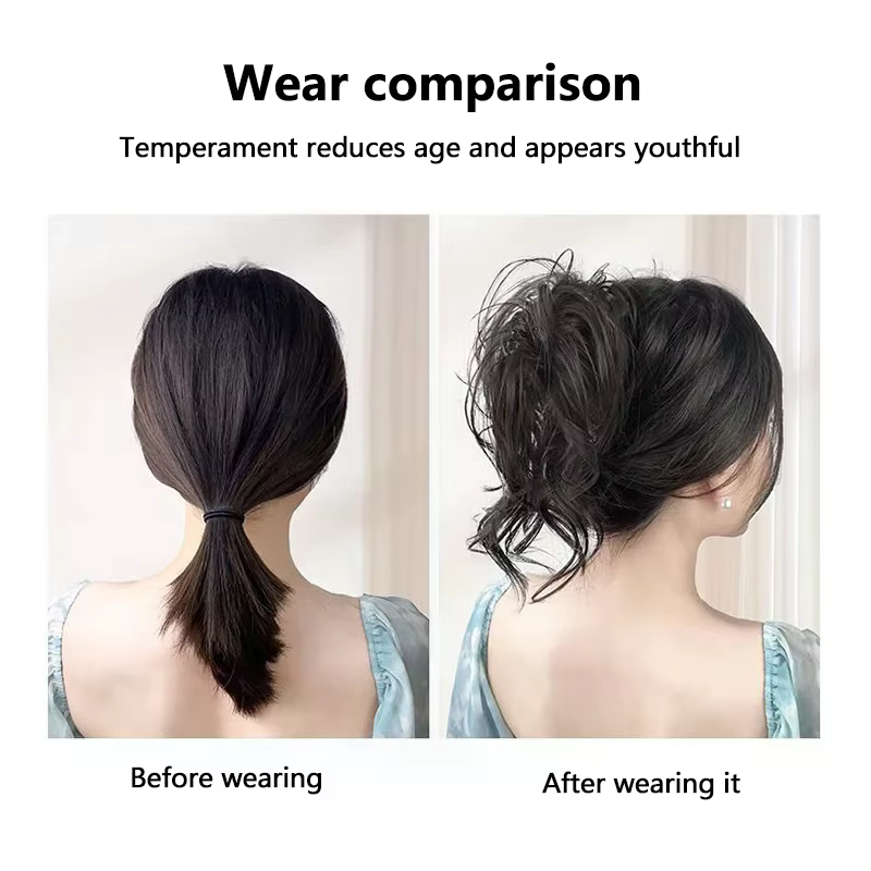 Chignon synthétique bouclé et volumineux