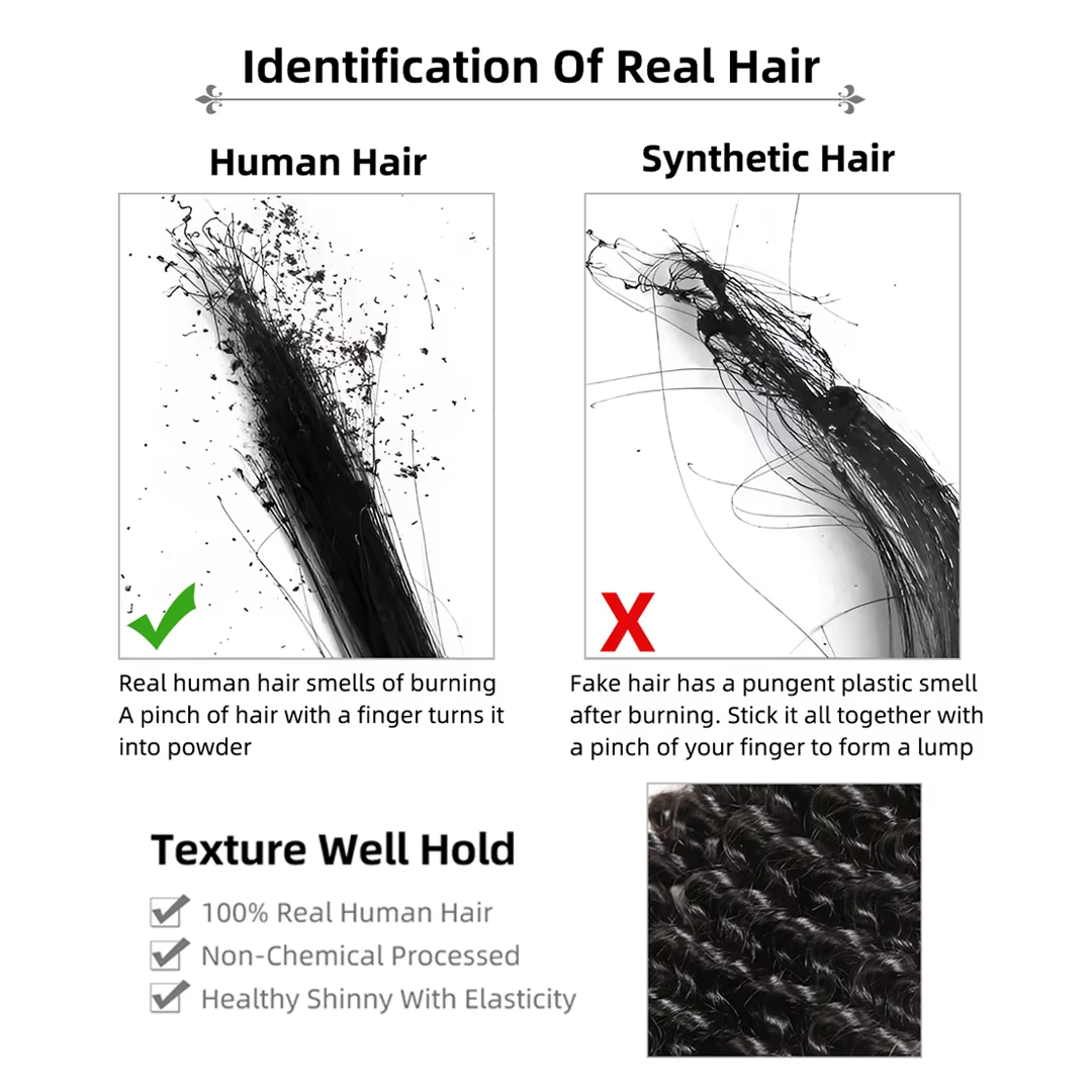 Extensions de cheveux au crochet sans nœuds Deep Wave pré-séparées