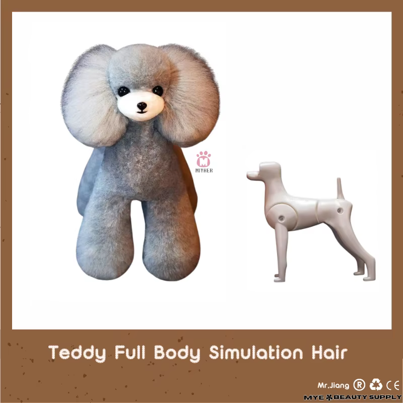 Modèle chien toilettage perruque ours en peluche corps entier Simulation fourrure