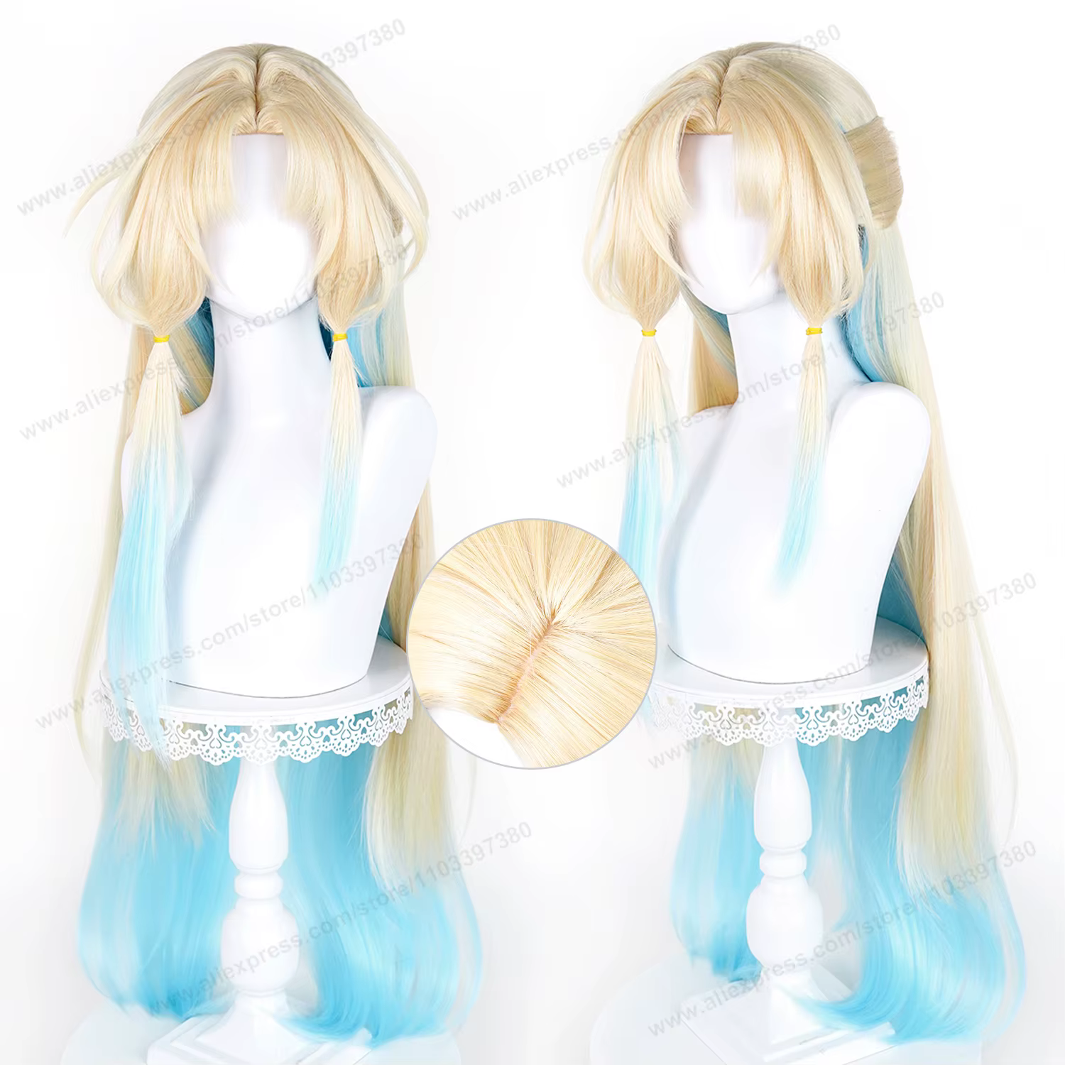 Perruque de cosplay HSR Pearl