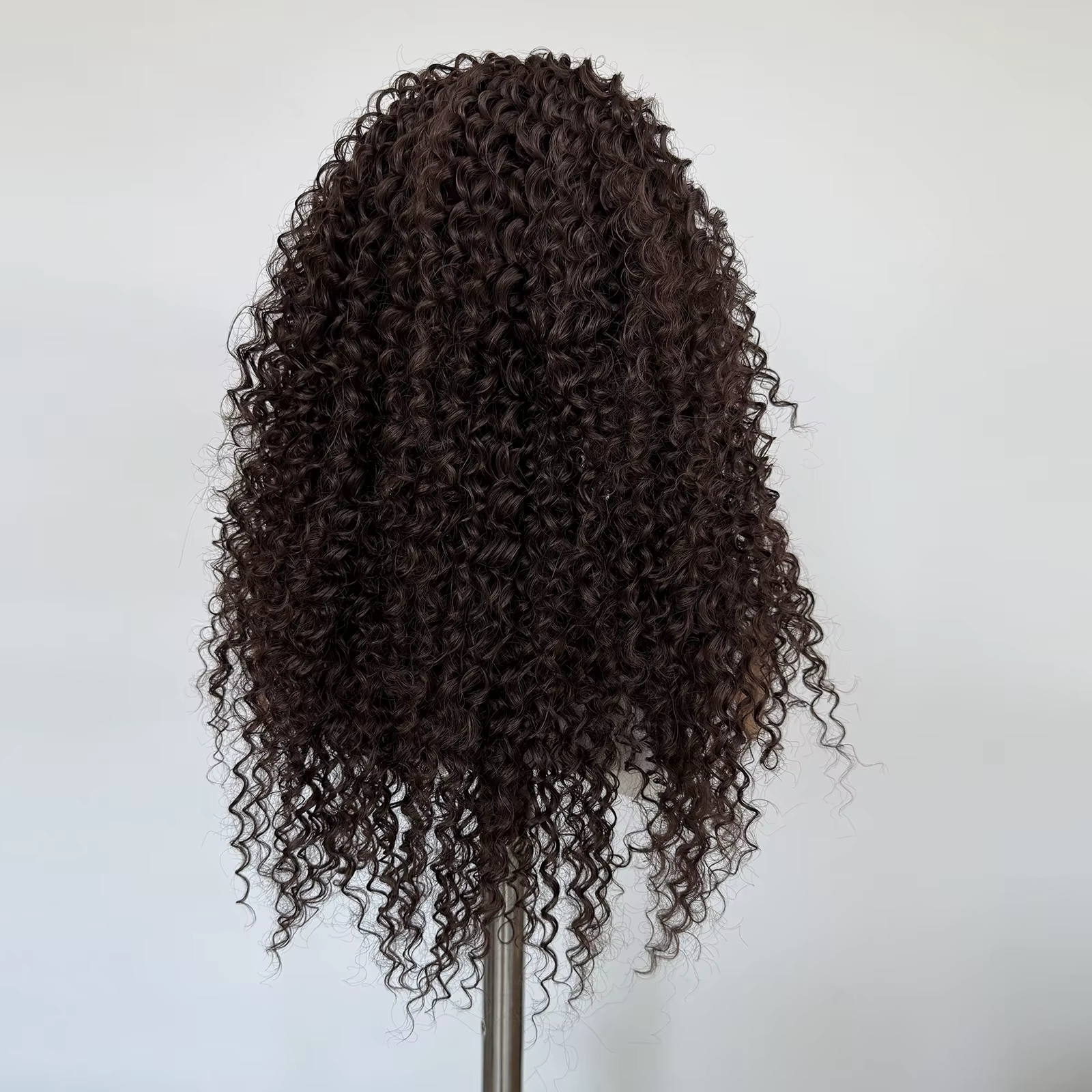 Perruque bouclée marron chocolat 13x4 Lace Front