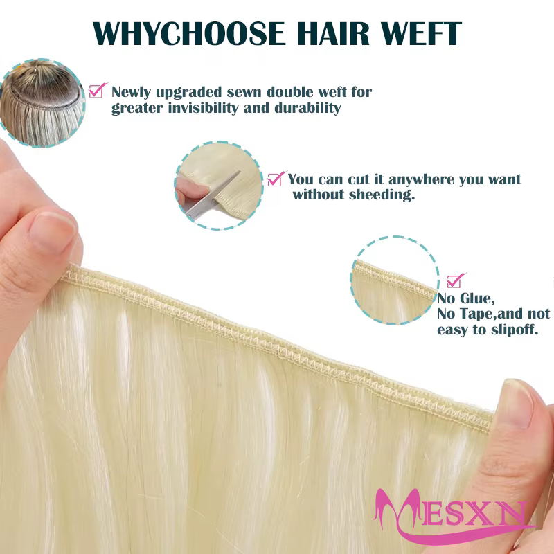 Extensions de cheveux humains de haute qualité