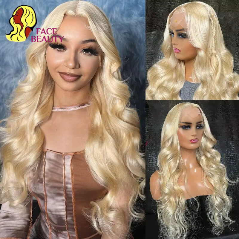 360 dentelle frontale perruque 613 Blonde 13x4 13x6 vague de corps