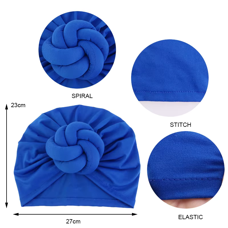 Mode femme Turbans nouvelle grande plaque fleur noué Turban coton chimio casquette foulard bonnet chapeau chapeaux Turbante Mujer