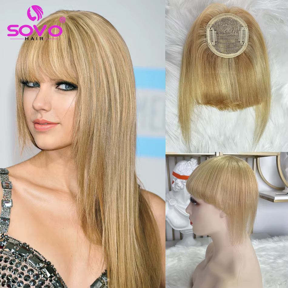 Clip de frange de cheveux humains