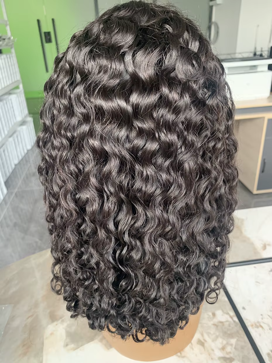 Réel 250 densité 13x4 court Bob humide et ondulé perruque de cheveux humains vietnamien brut Double dessiné haute