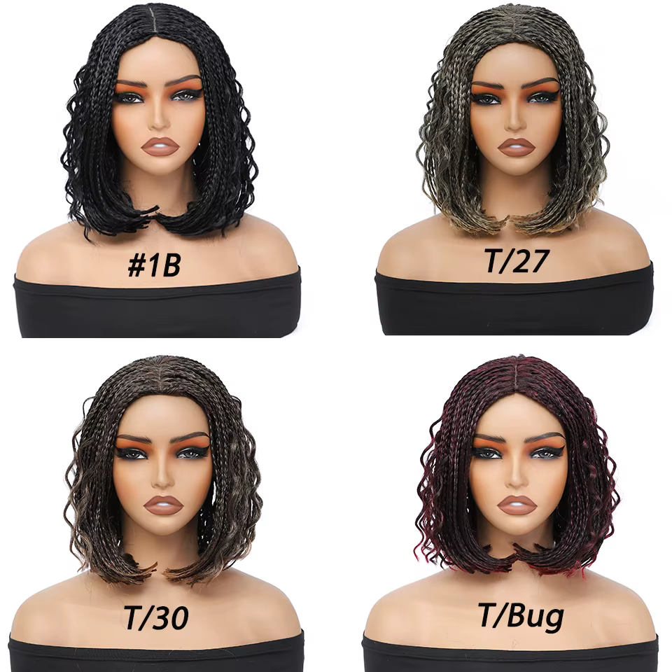 Nouveau Style Bob Box perruques tressées pour les femmes noires 12 pouces boîte tresses Crochet cheveux