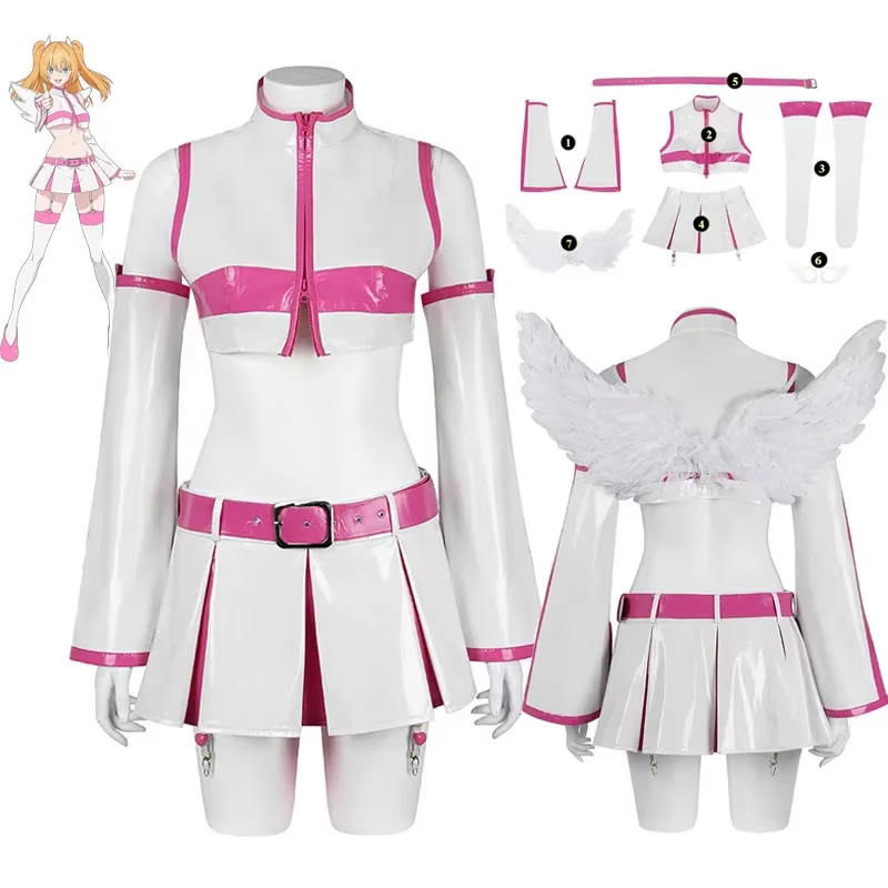 2.5 séduction dimensionnelle Liliel Lillyel Lilysa Nigoriri Milliela Mikari Ririsa Cosplay Costume ailes perruque ensemble complet