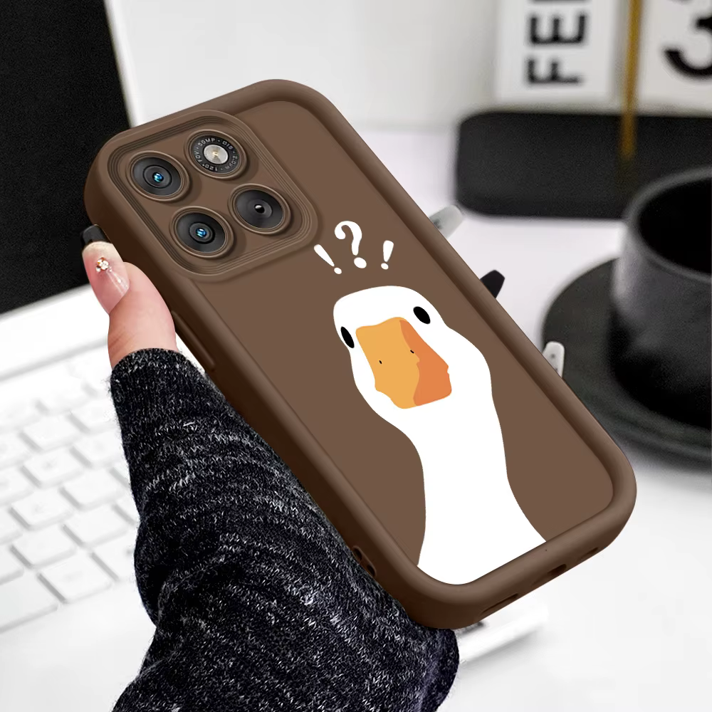 Coque de téléphone Crooked Duck, étui souple pour Motorola Edge 70 60 50 40 Pro Ultra Fusion Stylus Neo 4G 5G