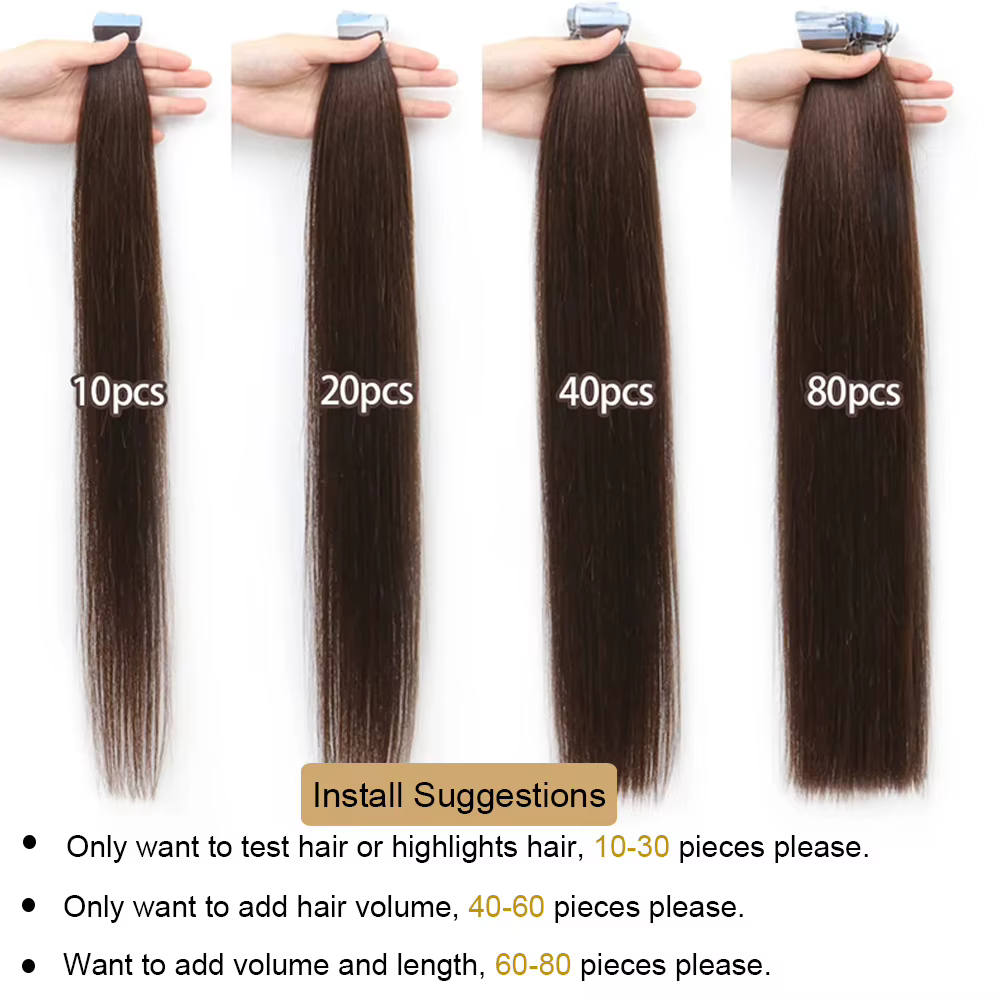 Extensions de Cheveux Naturels Lisses