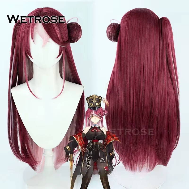 【Wetrose】En stock, Perruque de cosplay Hololive Virtual YouTuber Vtuber Houshou Marin