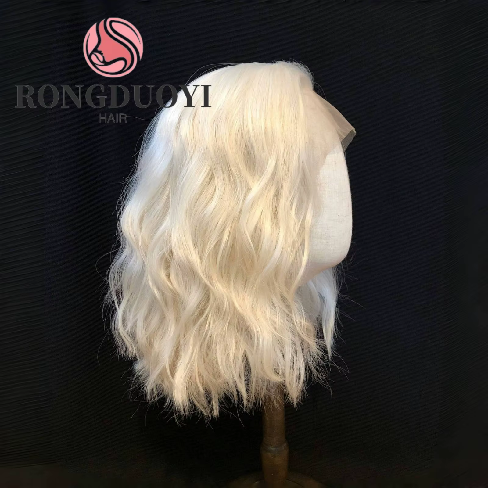Perruque Bob Lace Front Synthétique Naturelle Ondulée pour Femme