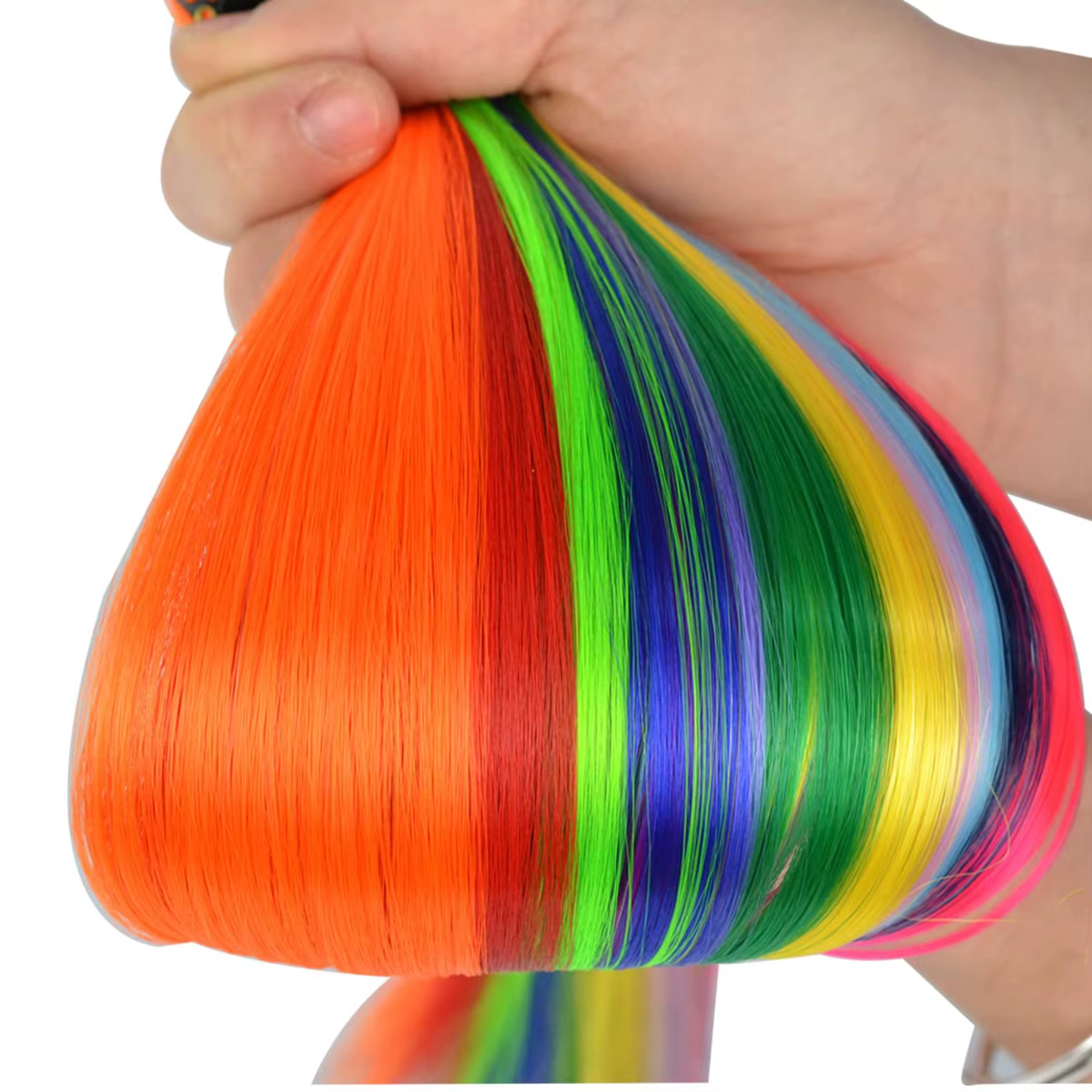 Extensions de cheveux synthétiques à clips de 22 pouces