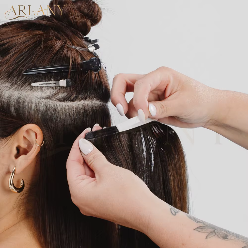 ARLANY ruban dans les Extensions rouleau de ruban simple face pour Extensions de cheveux 3 Yards remplacement système de cheveux ruban perruque bande forte tenue