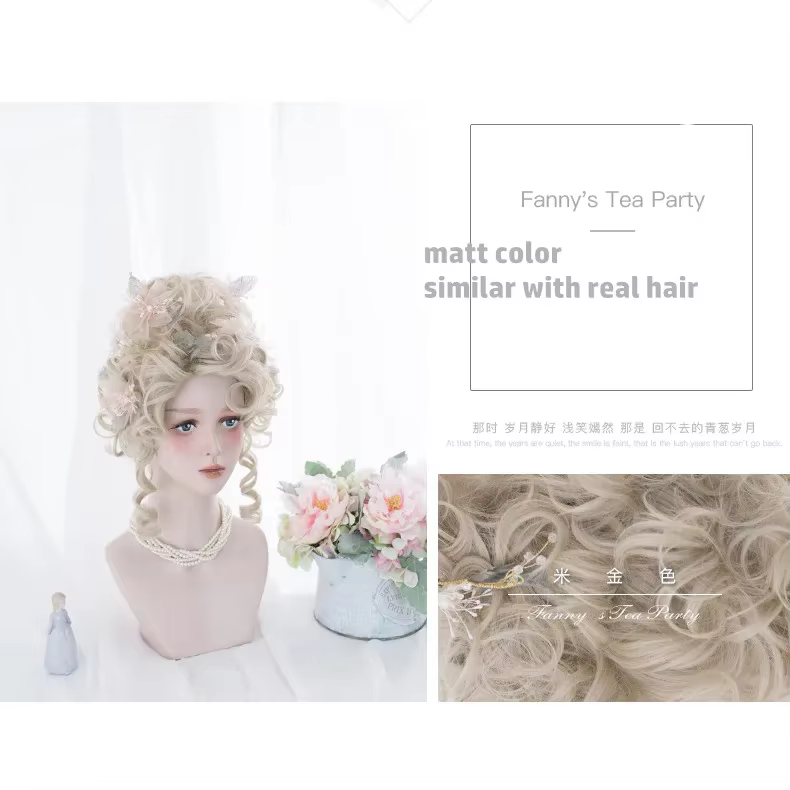 Ensemble de cheveux dorés blonds pour femmes