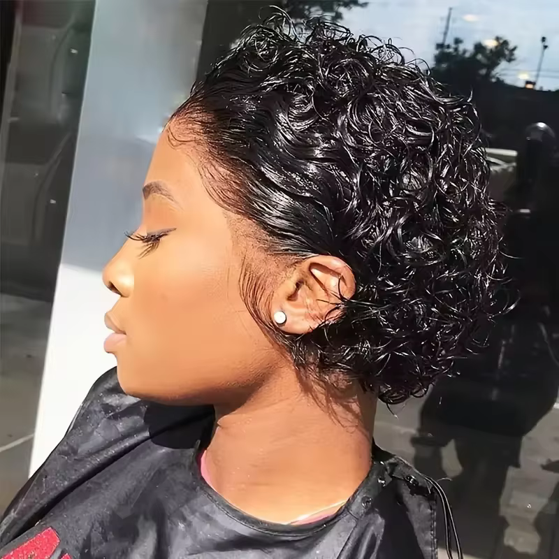 Cheveux péruviens partie latérale perruque