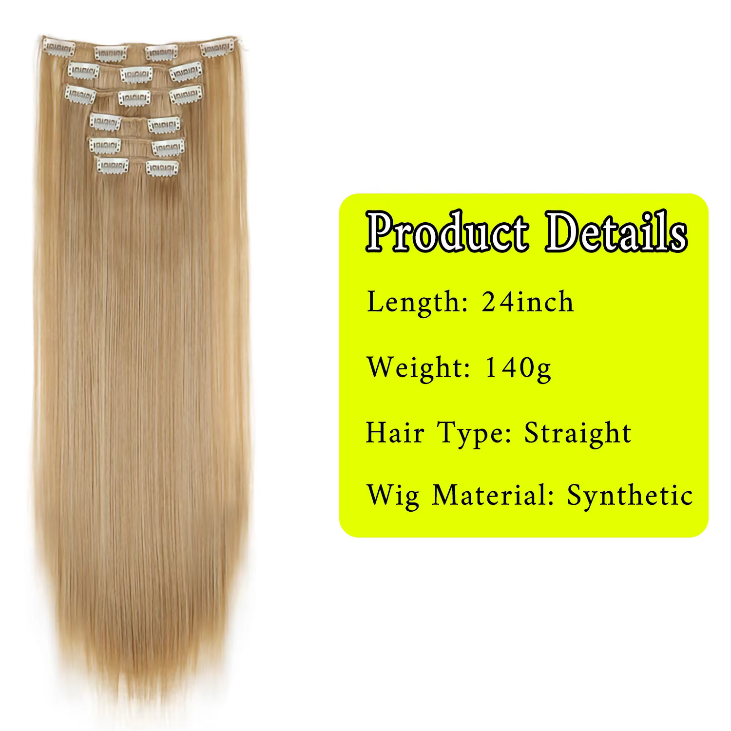 Extensions capillaires synthétiques longues et lisses
