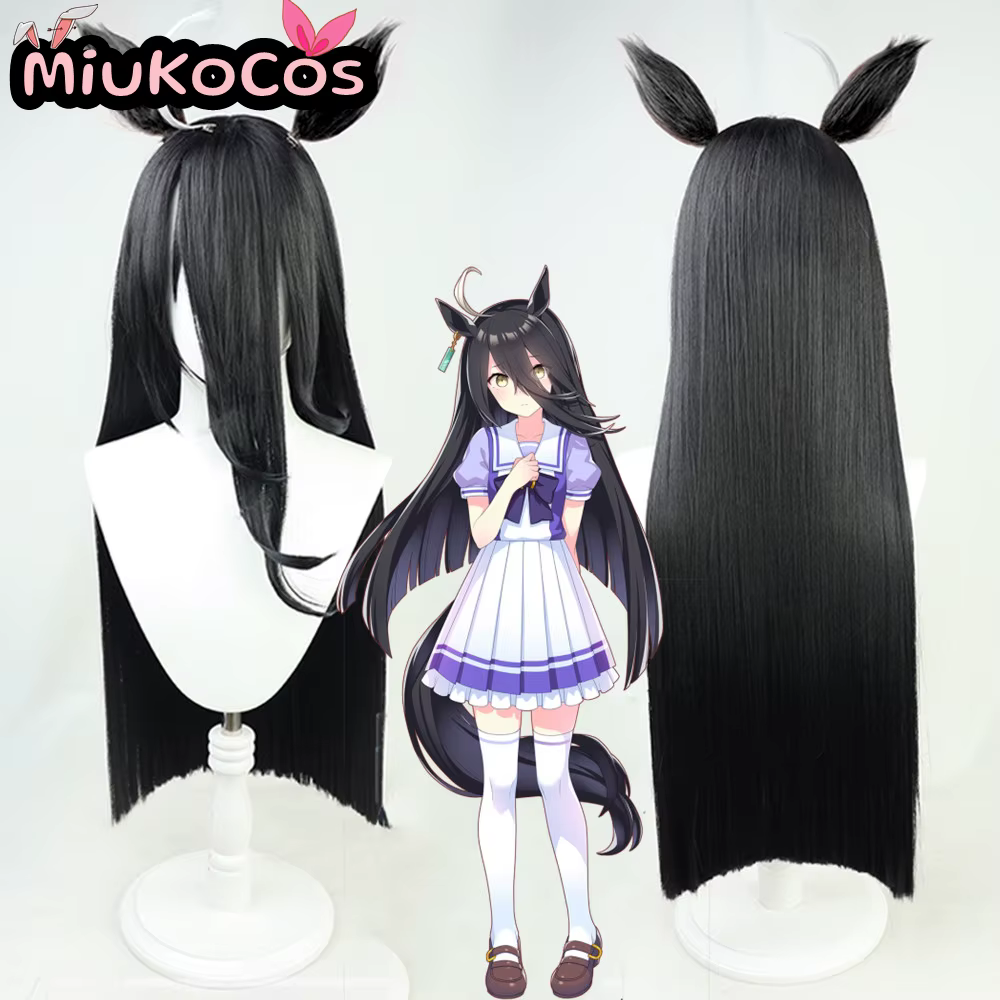 EN STOCK ンManhattan Cafe Cosplay perruque avec oreilles et queue MiukoCosplay jeu Umamusume: joli Derby