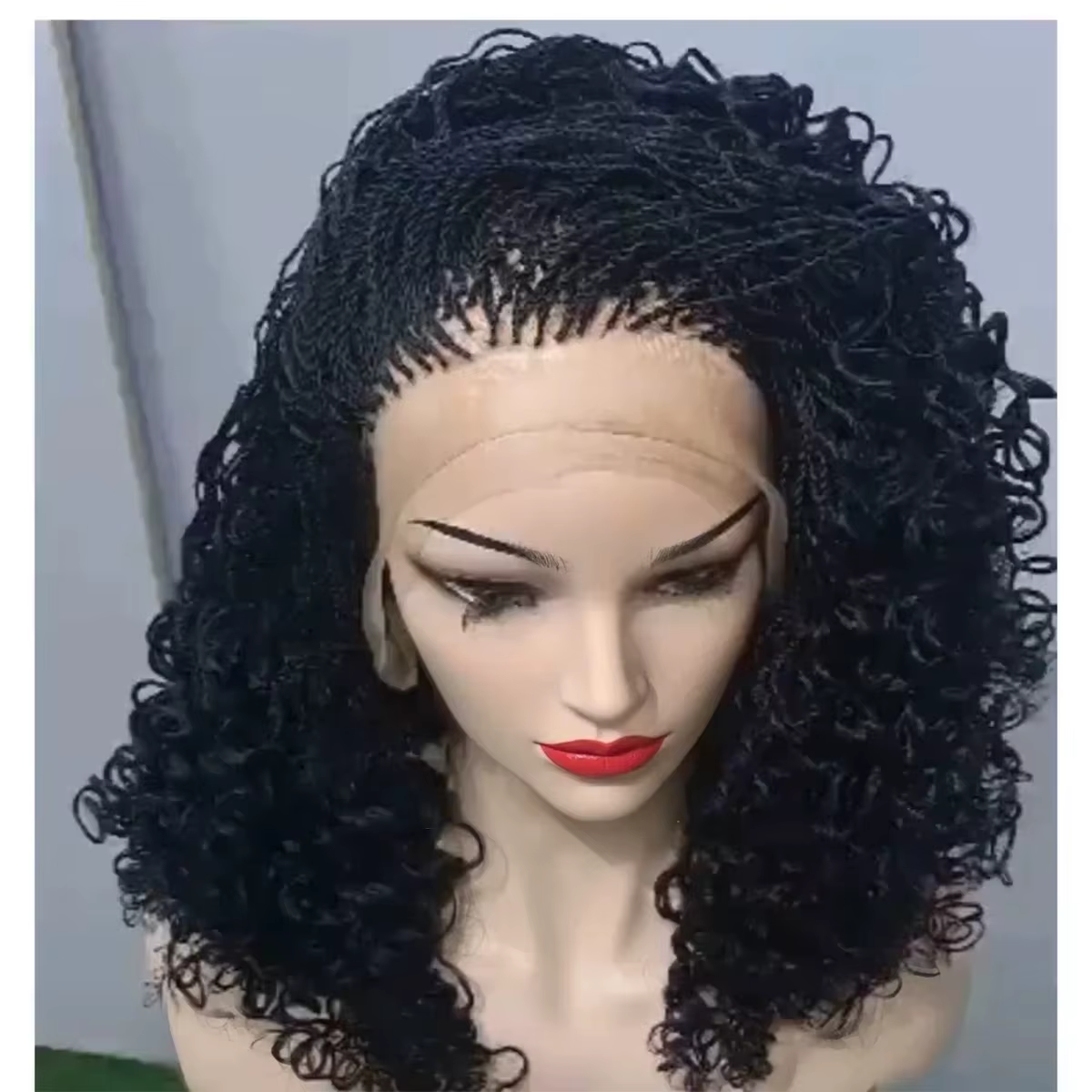 Pixie Curly Bob Lace Tressé Ultraviolet, HD Lace Braiding, Lace Ultraviolet