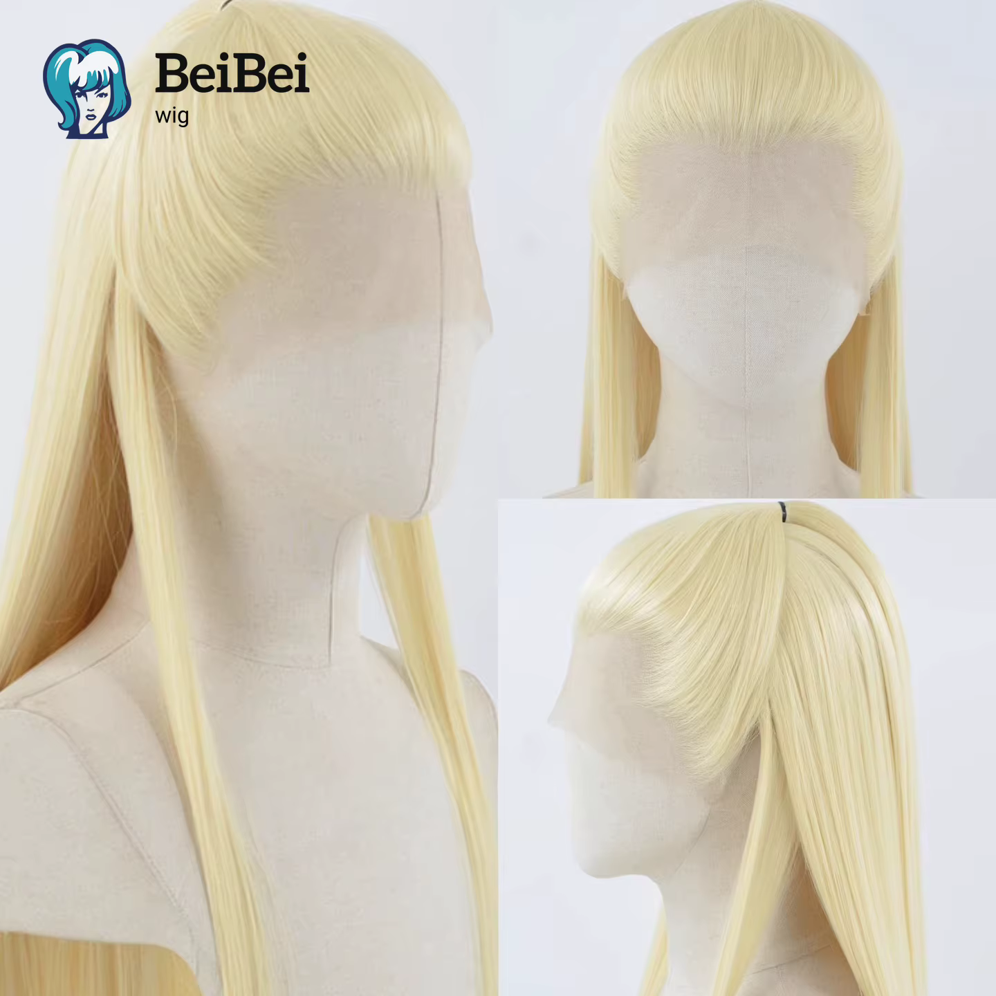 Perruque Lace Wig synthétique 13*4 pour Cosplay
