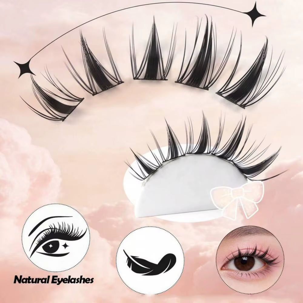 1 Boîte de 140 Extensions de Cils Style Manga 8-18mm, Courbure C - Largeur Élevée pour Extension de Cils DIY, Effet Dessin Animé Humide