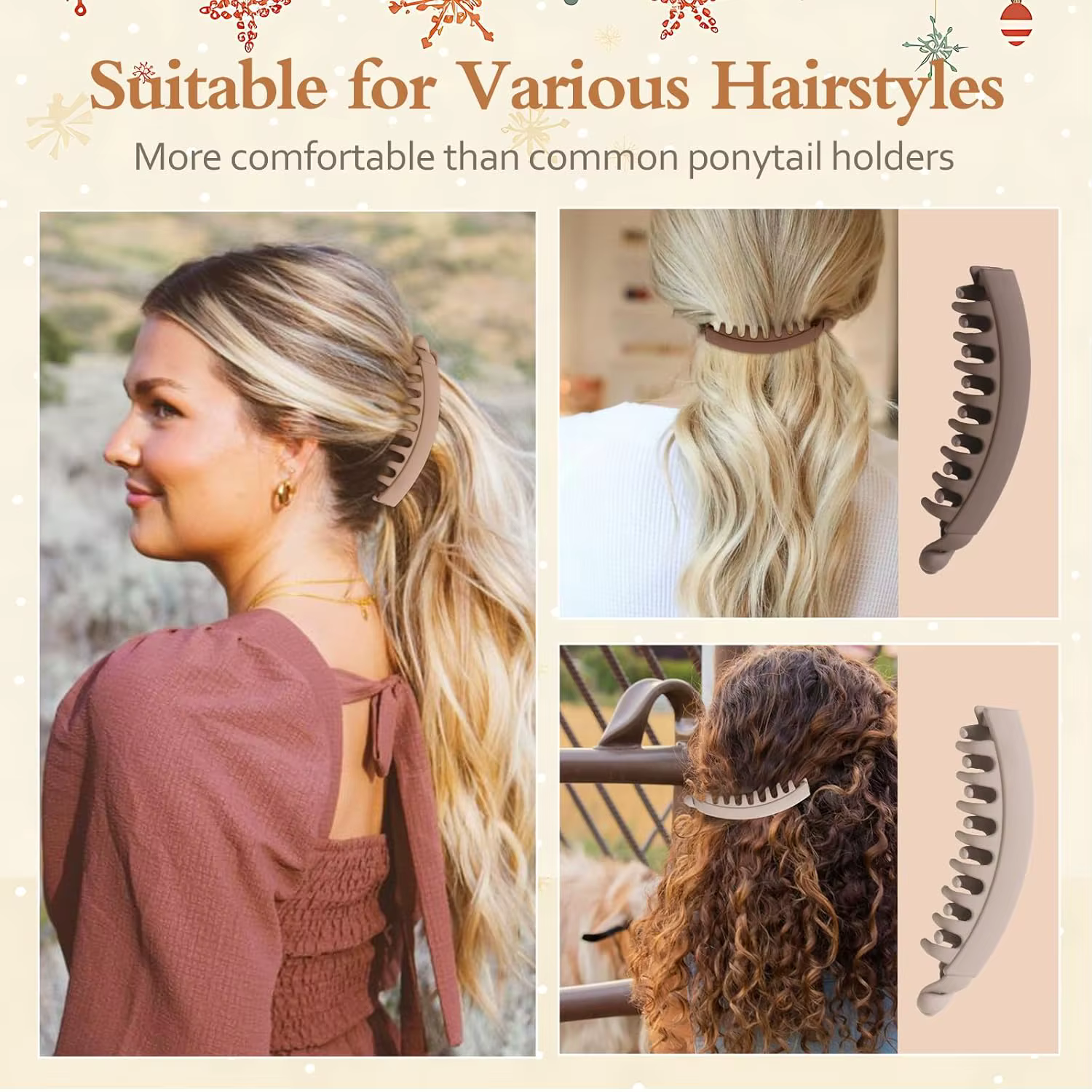 Pinces à cheveux banane pour femmes