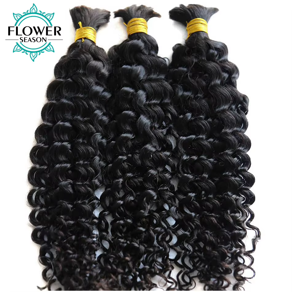 Cheveux humains en vrac pour tresser en gros tresses Boho birmans Extensions