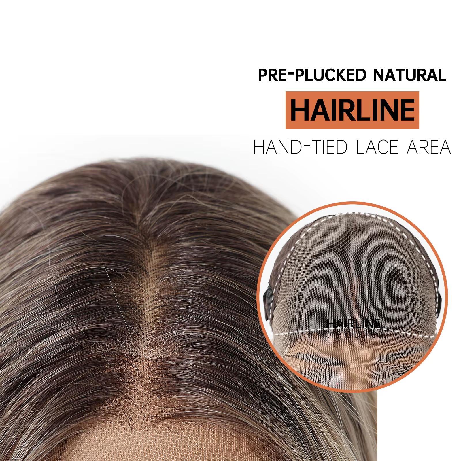 EASIHAIR – perruques synthétiques Lace Front HD ondulées longues pour femmes