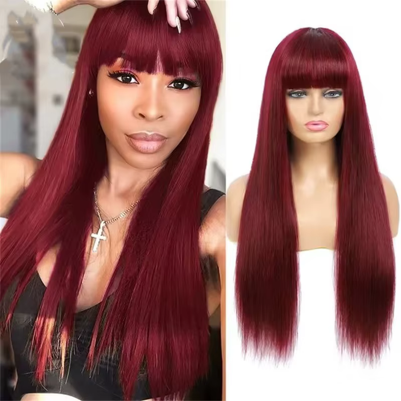 Perruque synthétique 26 pouces la plus vendue pour cheveux longs et raides