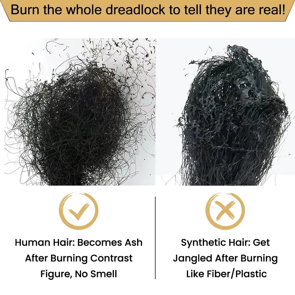 Extensions de Dreadlock cheveux humains pour hommes femmes tresses au Crochet