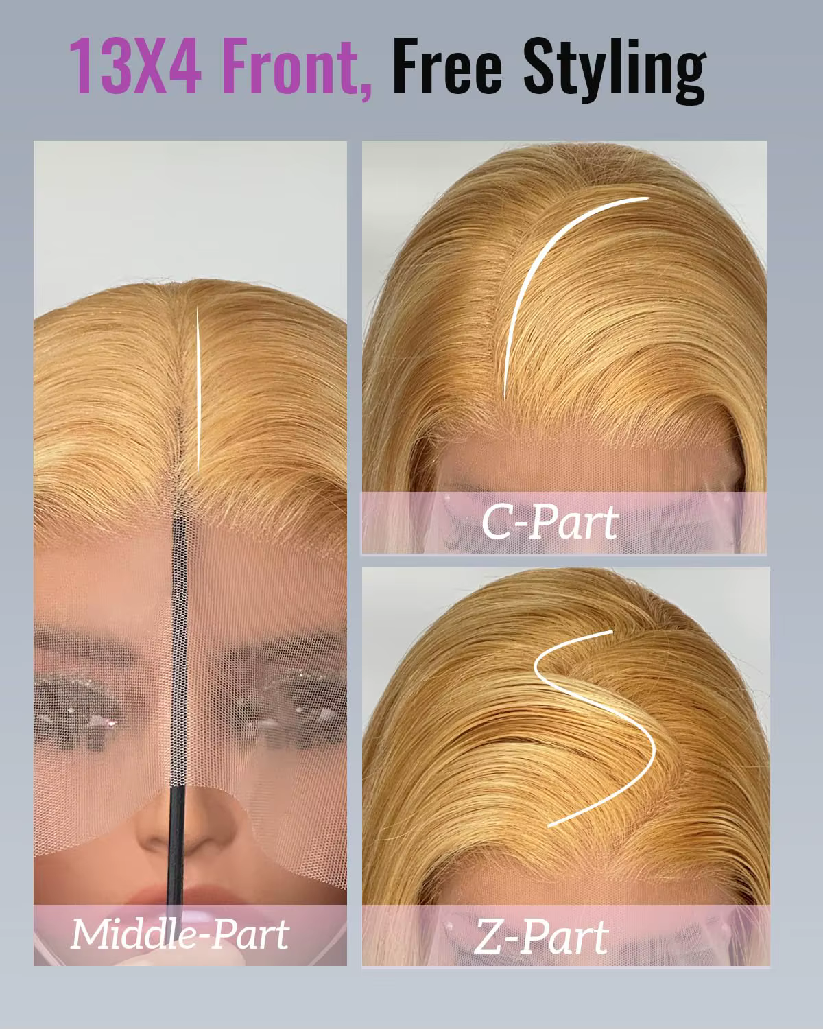 27 # Blonde courte Bob perruque cheveux humains 210% droite 13x4 dentelle avant